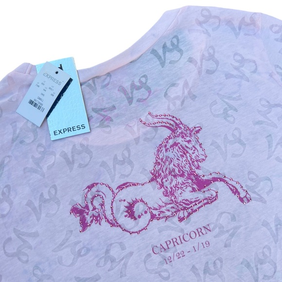 NWT / Y2K Capricorn Bling Zodiac Graphic Tee - Picture 5 of 5